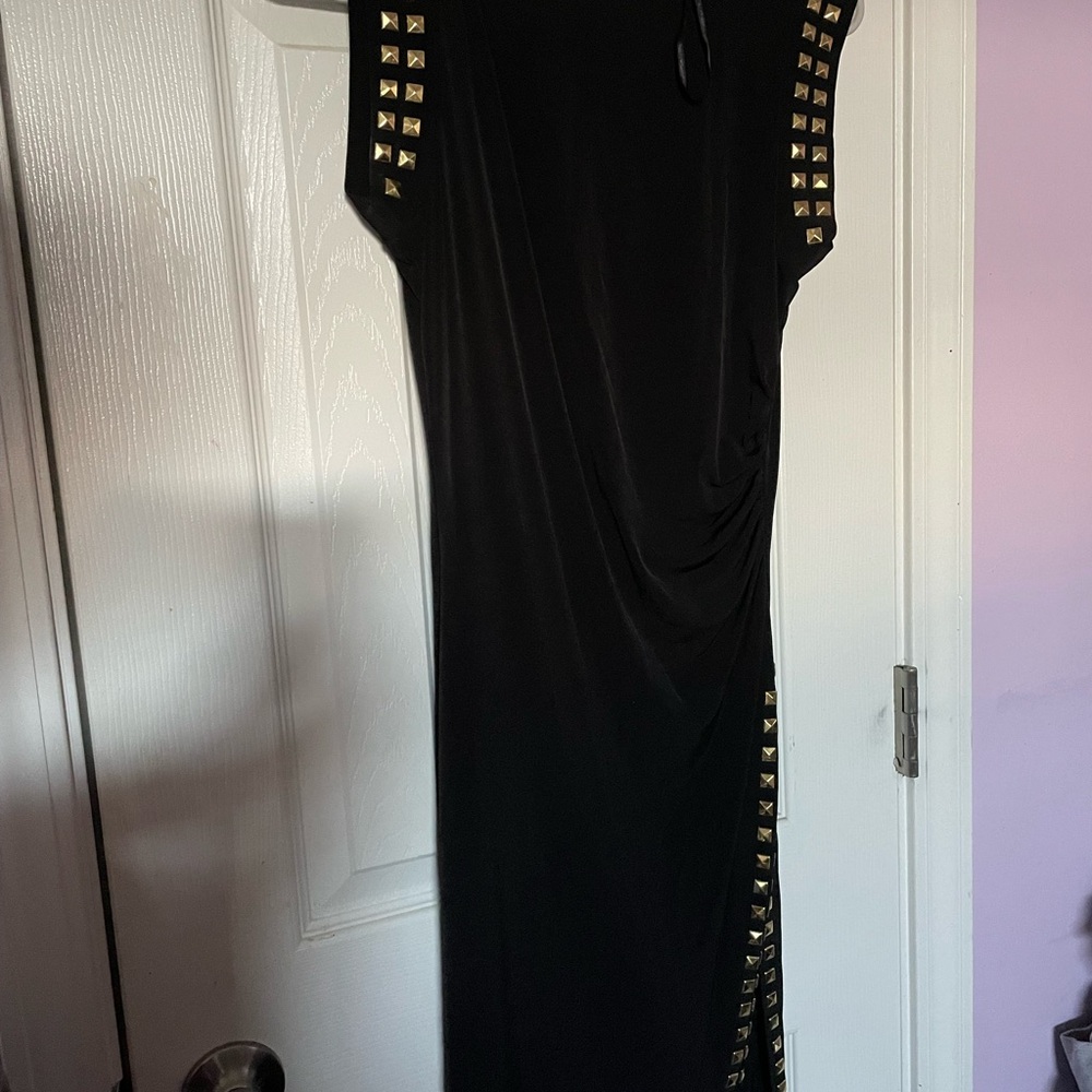 Elegant Black Studded Dress